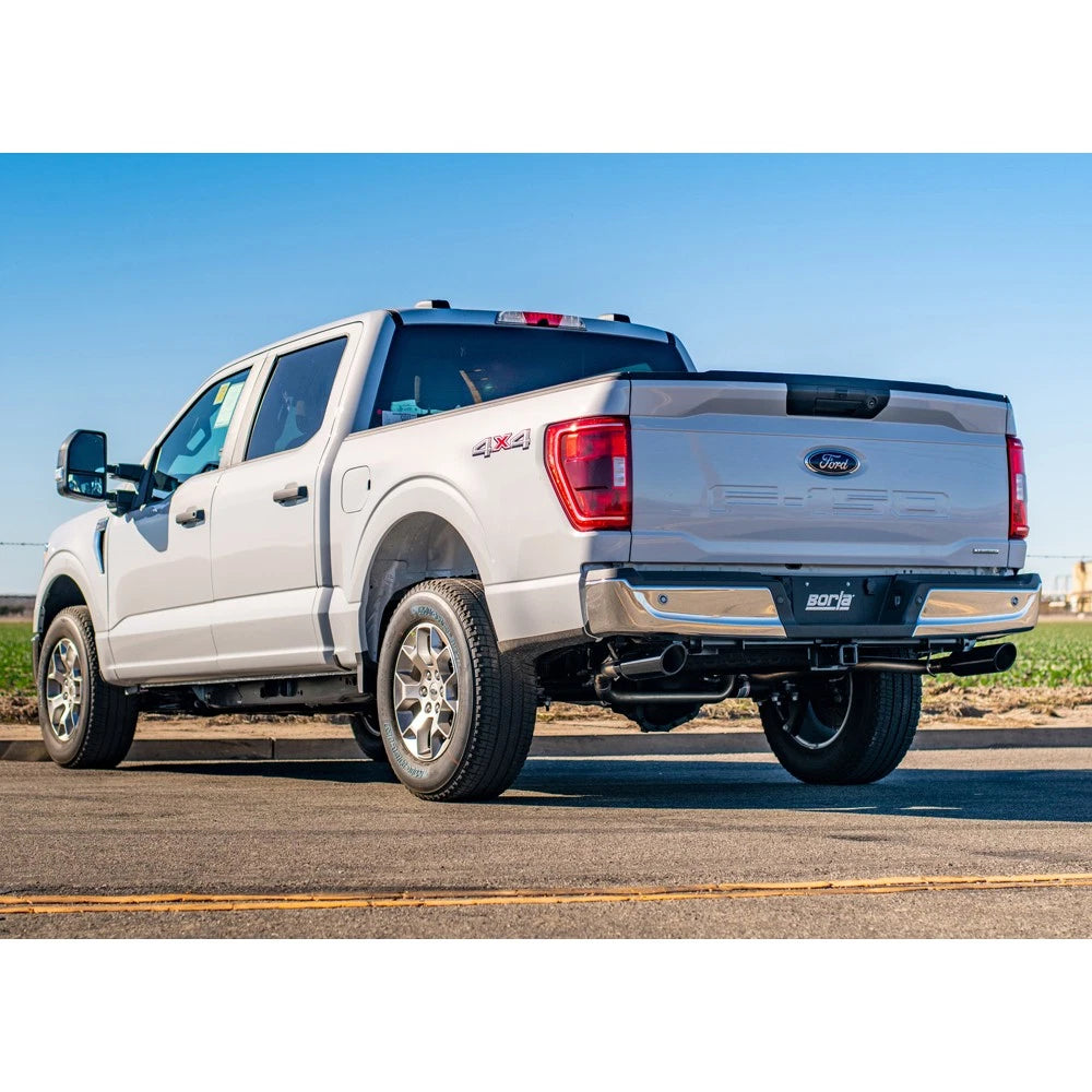 Borla F-150 2021 2.7L/3.5L 4dr CC SB EC STB Lar/KingR/Plnm/LTD 3/2.25 SRE CB Touring BLK CHR Tips