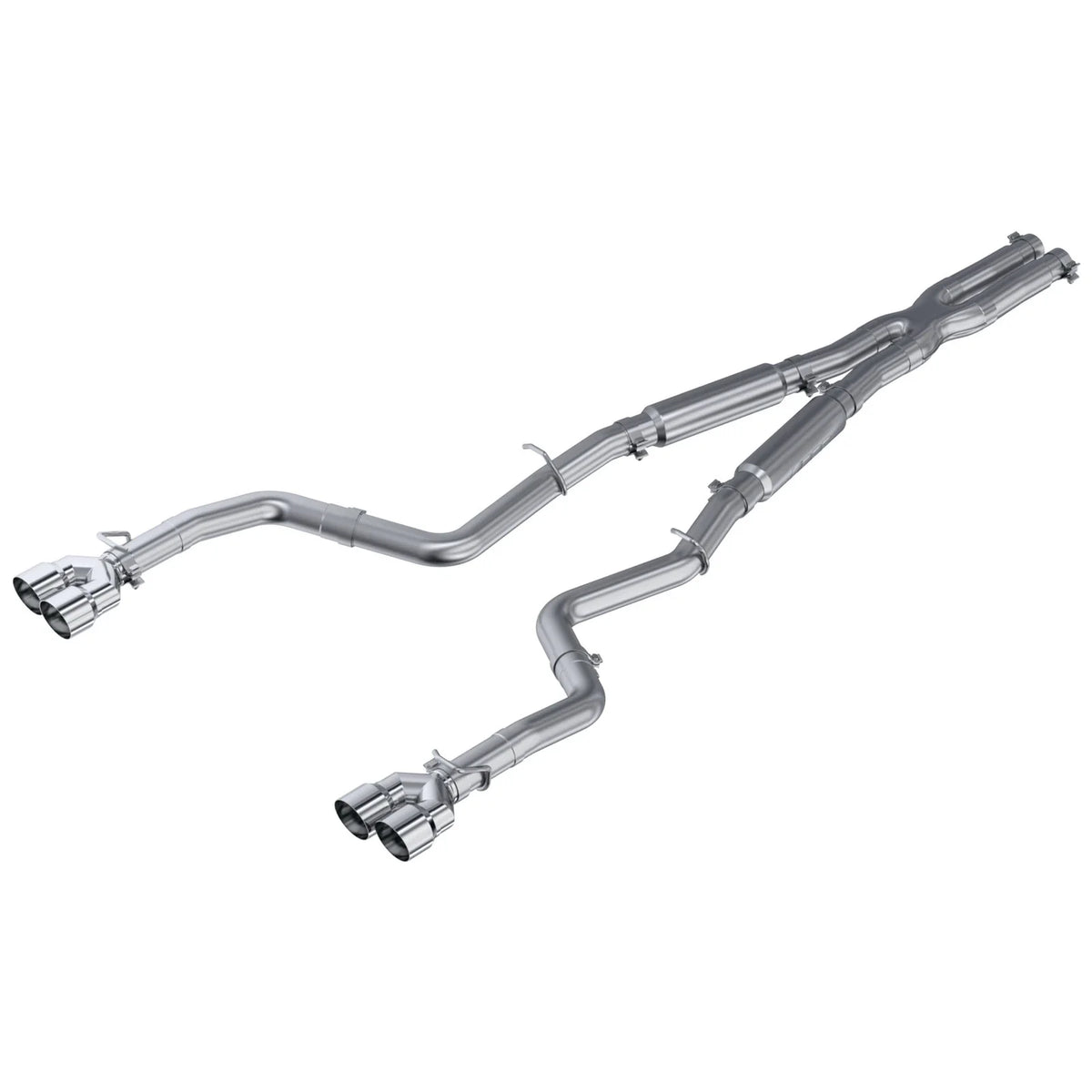 MBRP 15-16 Dodge Challenger RT 5.7L Aluminized Steel 3in Dual Rear Cat-back Quad Tips - Street