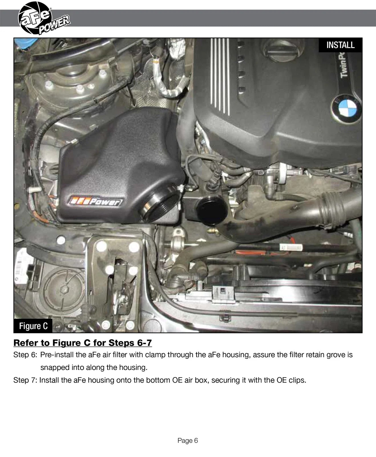 aFe MagnumFORCE Intake Stage-2 Pro DRY S 2017 BMW 330i (F3x) L4-2.0L (t) B48