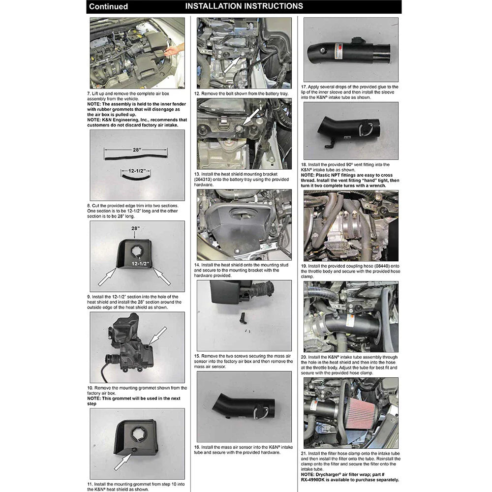 K&N 69 Series Typhoon Performance Intake Kit 13-14 Mazda 3 2.0L L4