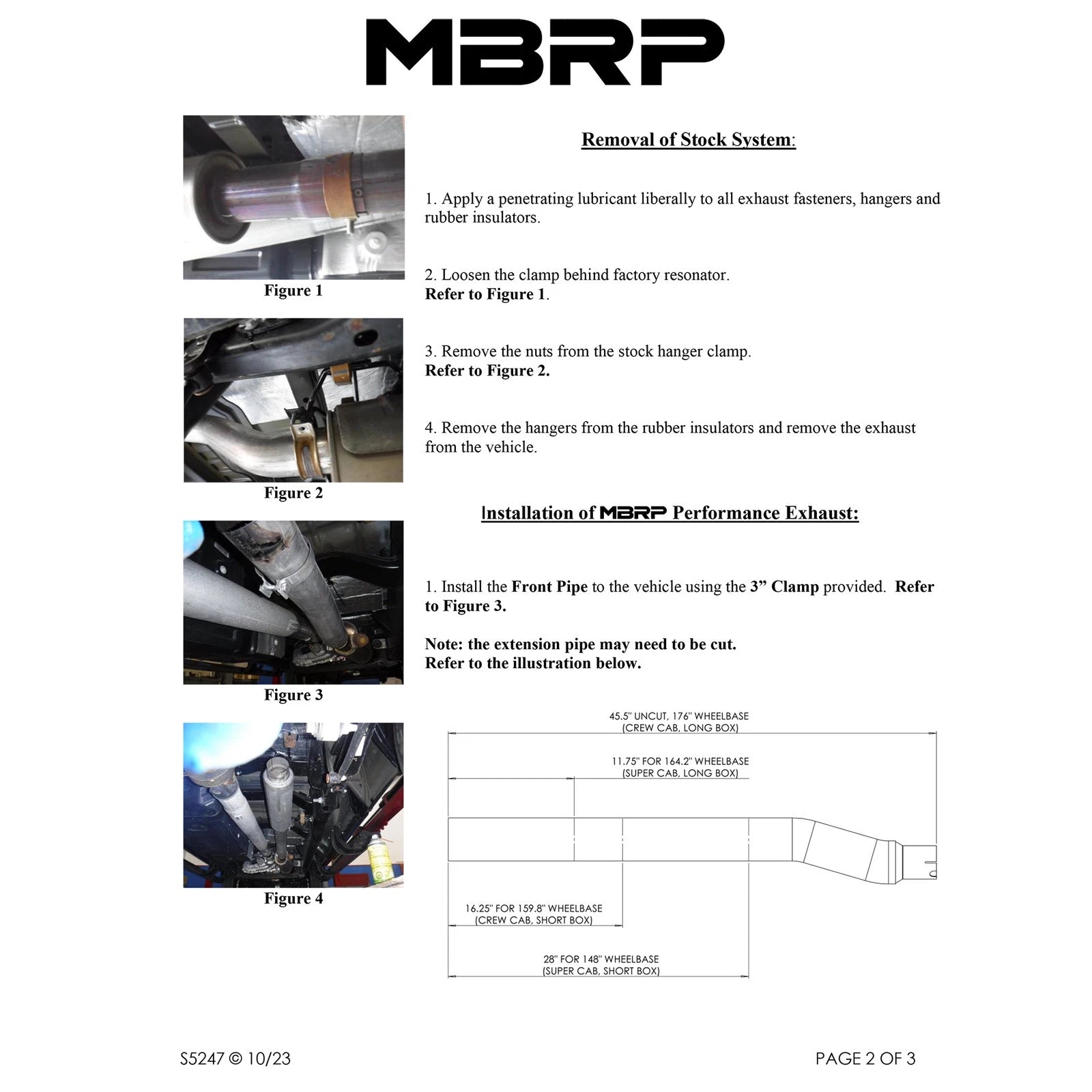 MBRP 2017+ Ford F-250/F-350 6.2L/7.3L Super/Crew Cab Single Side 4in T304 Catback Exhaust