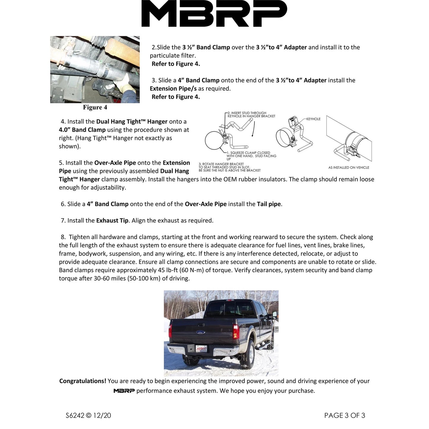 MBRP 2008-2009 Ford F250/350/450 6.4 L Filter Back Single Side