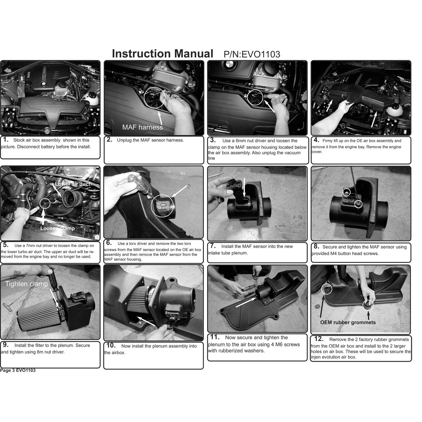 Injen 12-16 BMW 328i/ix F30/F31/F34 / 14-16 BMW 428i/ix F36 / 14-16 228i/ix F22 Evolution Intake