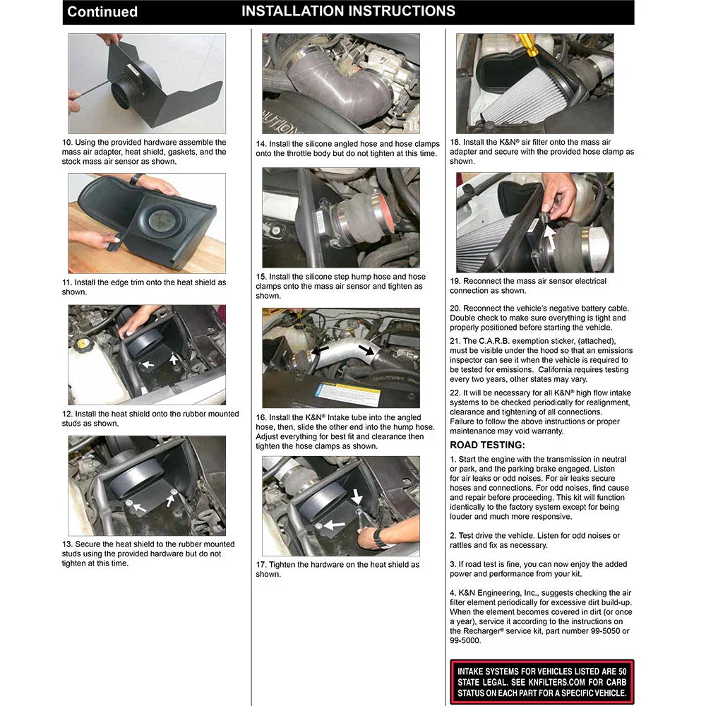 K&N 99-04 Chevy Silverado V8-4.8/5.3L Polished High Flow Performance Kit