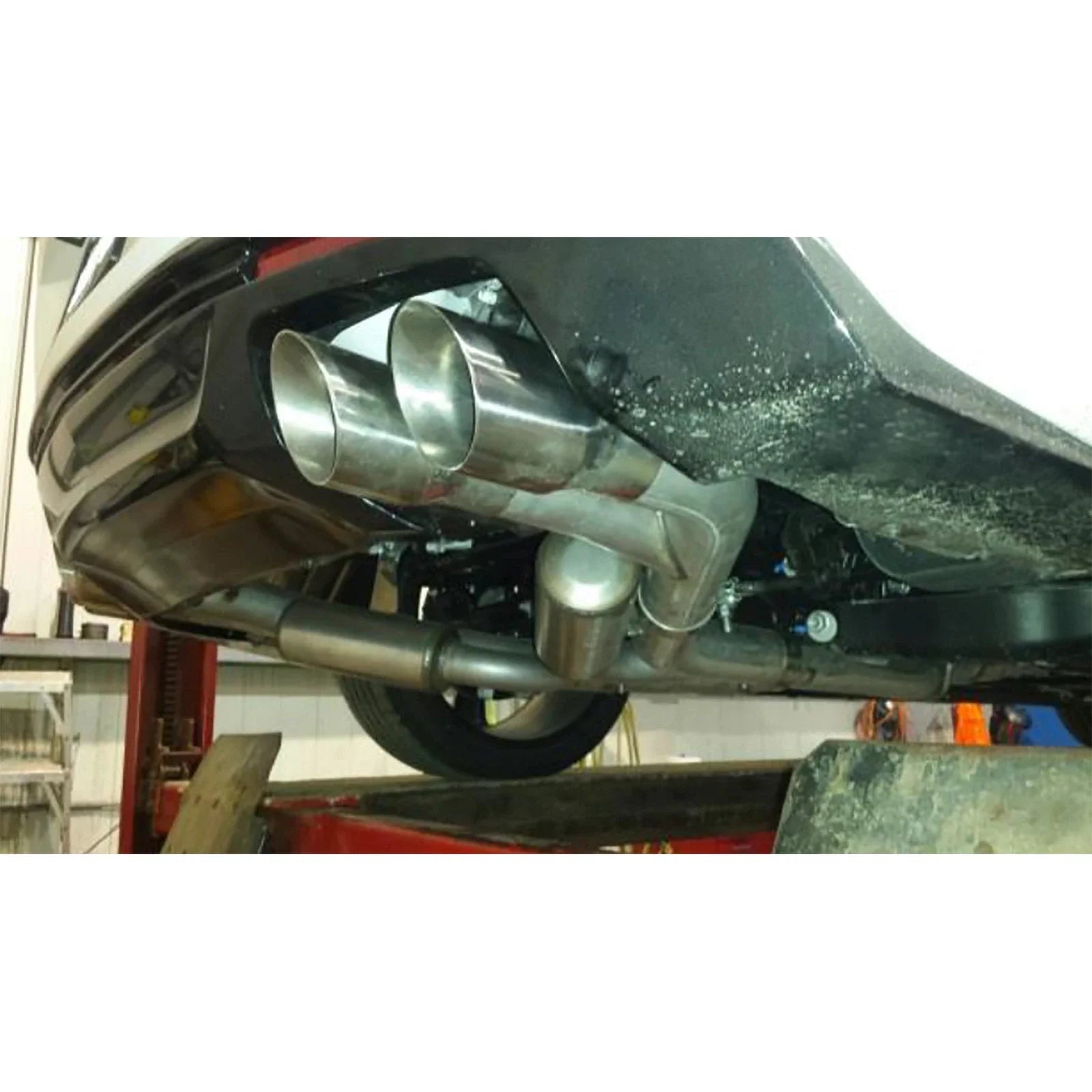 MBRP 2016-2024 Chevy Camaro 6.2L w/ NPP 3in Alum Race Dual Axle Back w/ 4in Quad Polished Tips