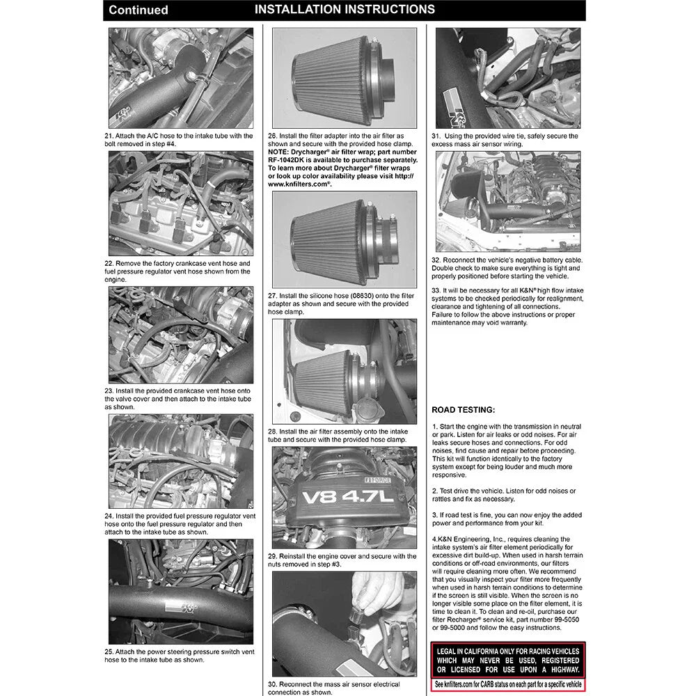 K&N 05-07 Toyota Tundra/Sequoia V8-4.7L AirCharger Performance Intake