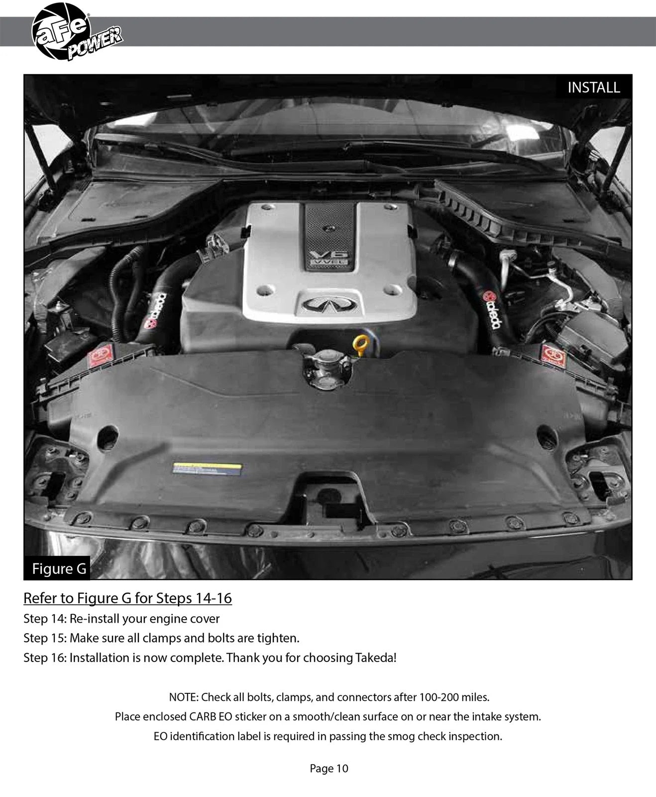 aFe Takeda Stage-2 Intake System Pro Dry S Infiniti Q50 14-15 V6-3.7L