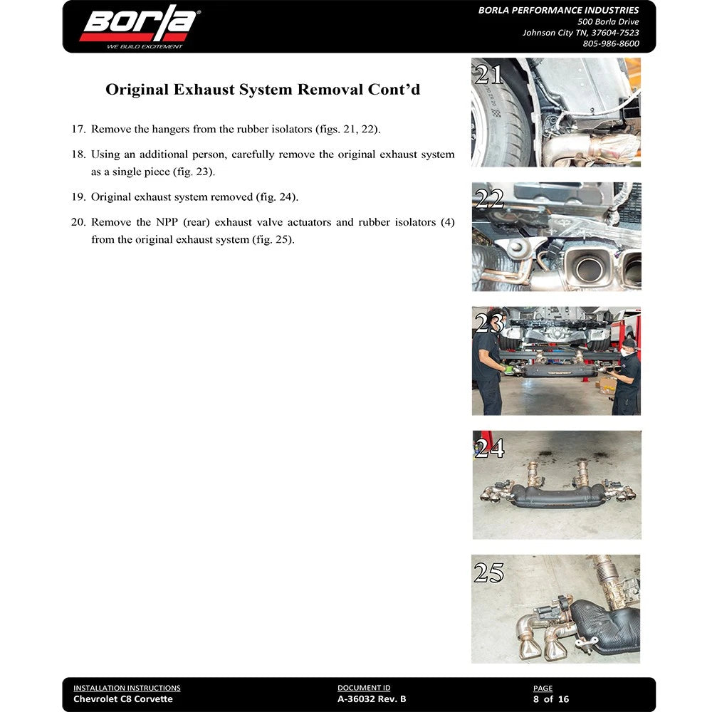 Borla 2020 Chevrolet Corvette C8 6.2 ATAK 3in Exhaust System Dual Round Rolled A/C Black Chrome Tips