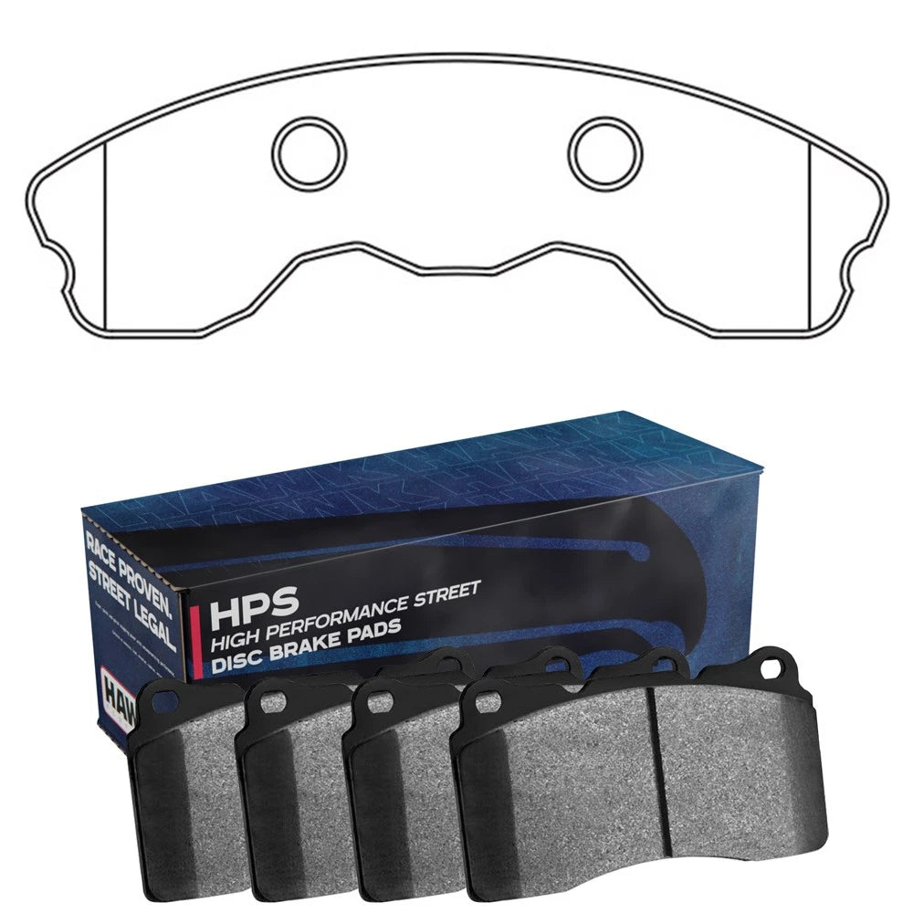 Hawk 06-10 Chevy Corvette (Improved Pad Design) Front HPS Street Brake Pads