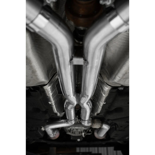 MBRP 2024 Ford Mustang GT 5.0L 3in Cat-Back Dual Split Rear - Quad Black Tips