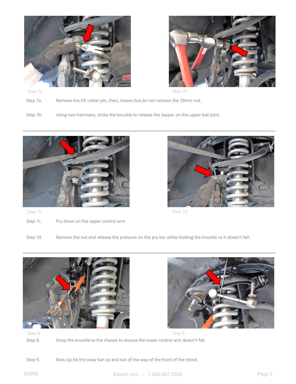 Eibach 03-09 Toyota 4Runner V6 4.0L 2WD/4WD Pro-Truck Coilover (Front) +1.5in-4in/(Rear) +0in-1.5in