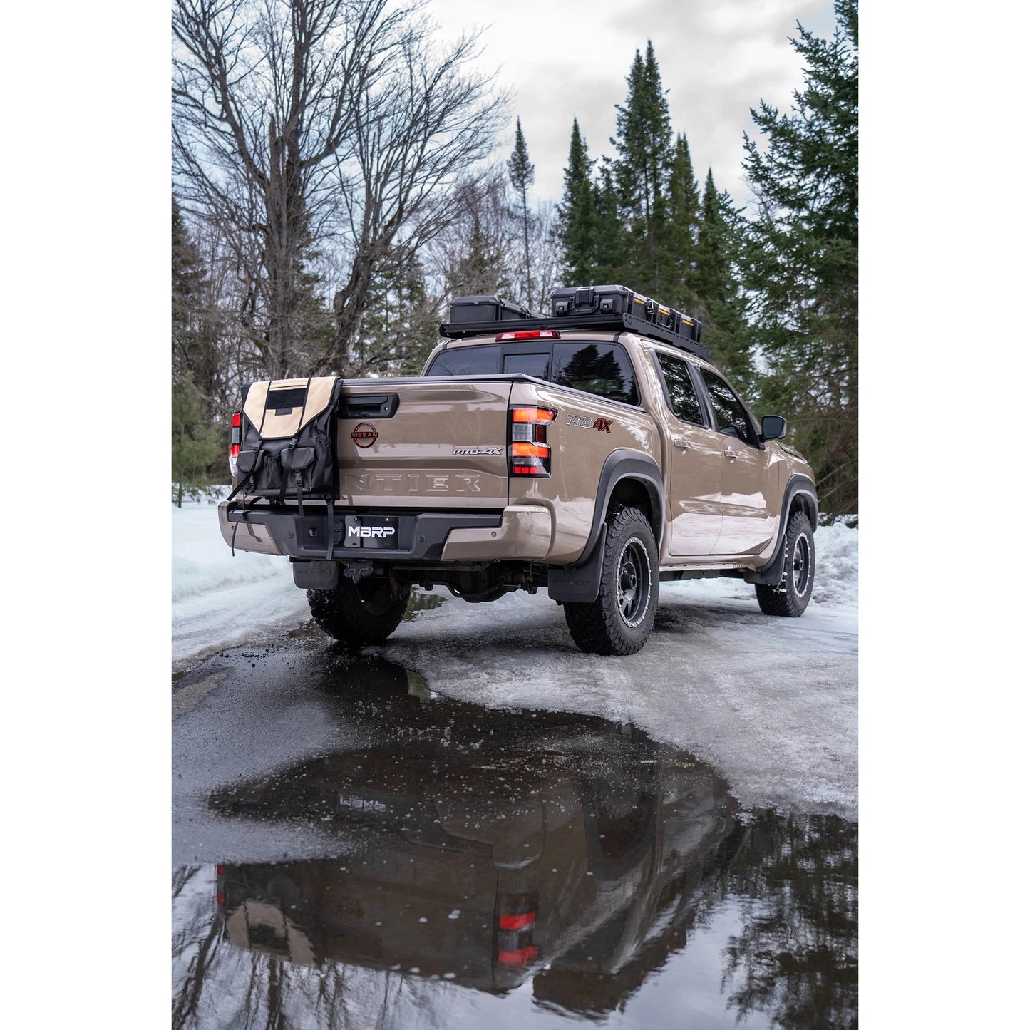 MBRP 22-23 Nissan Frontier 3.8L 3in Tip 3in Cat Back Turndown Exit Street Profile - T304