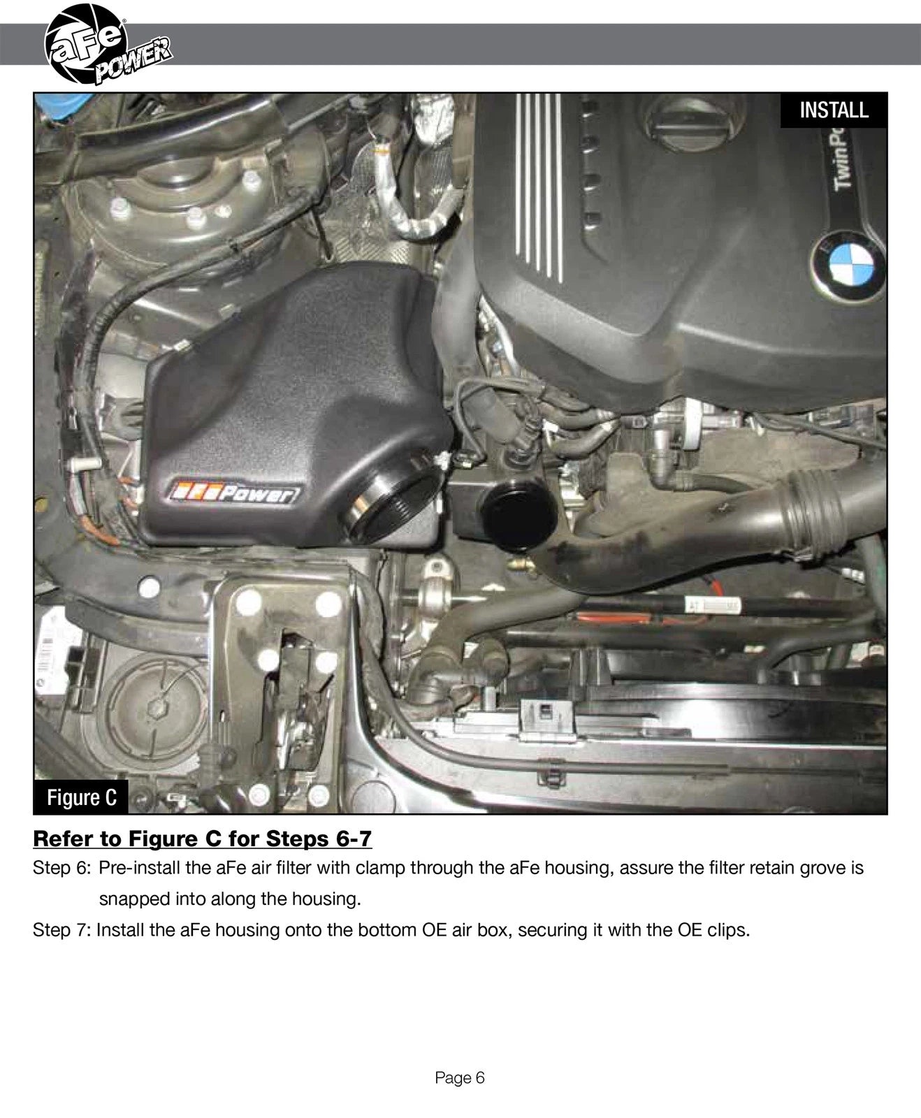 aFe MagnumFORCE Intake Stage-2 Pro DRY S 2017 BMW 330i (F3x) L4-2.0L (t) B48