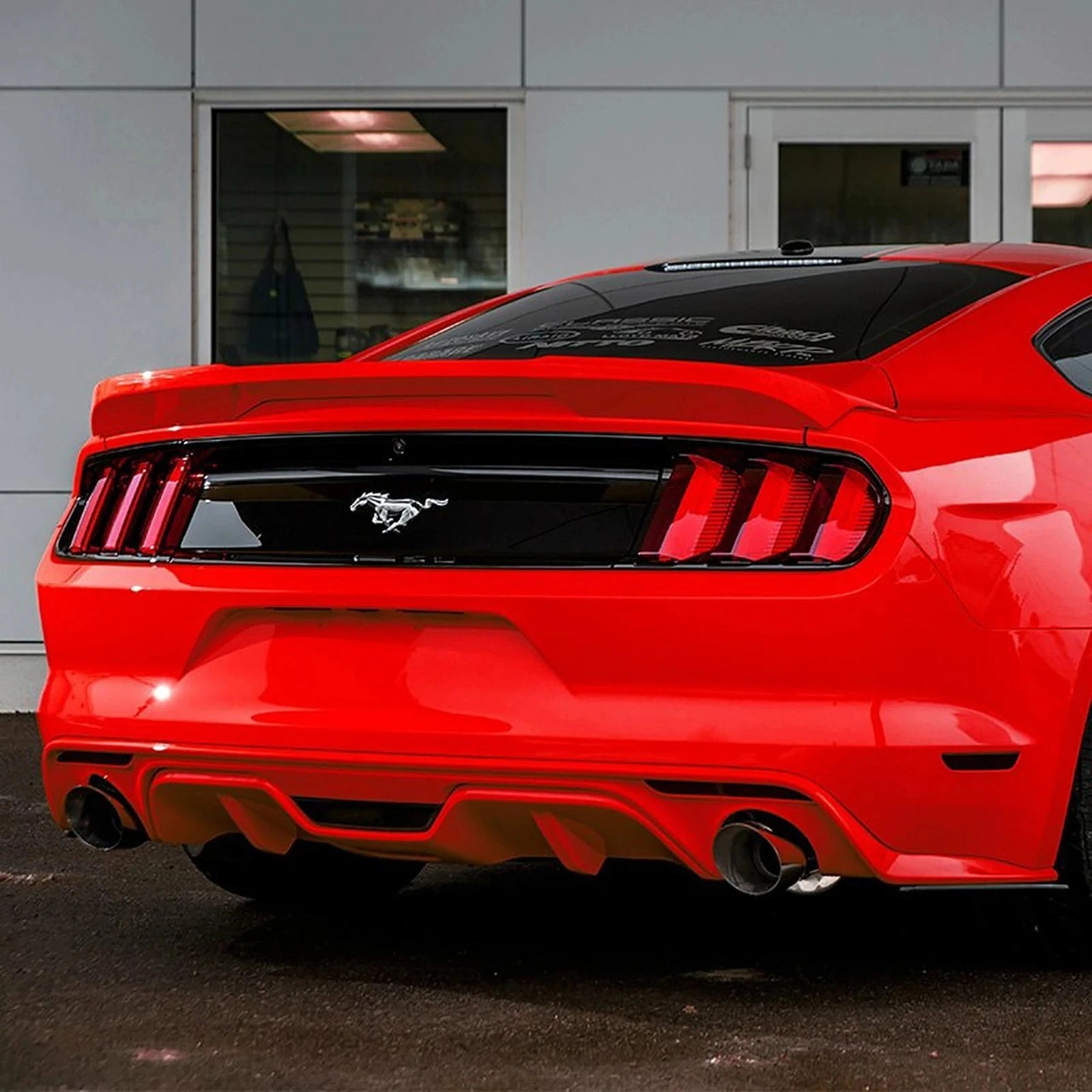 MBRP 15-19 Ford Mustang EcoBoost 2.3L Alum 3in Cat Back Dual Split Rear Exit (Race Version)
