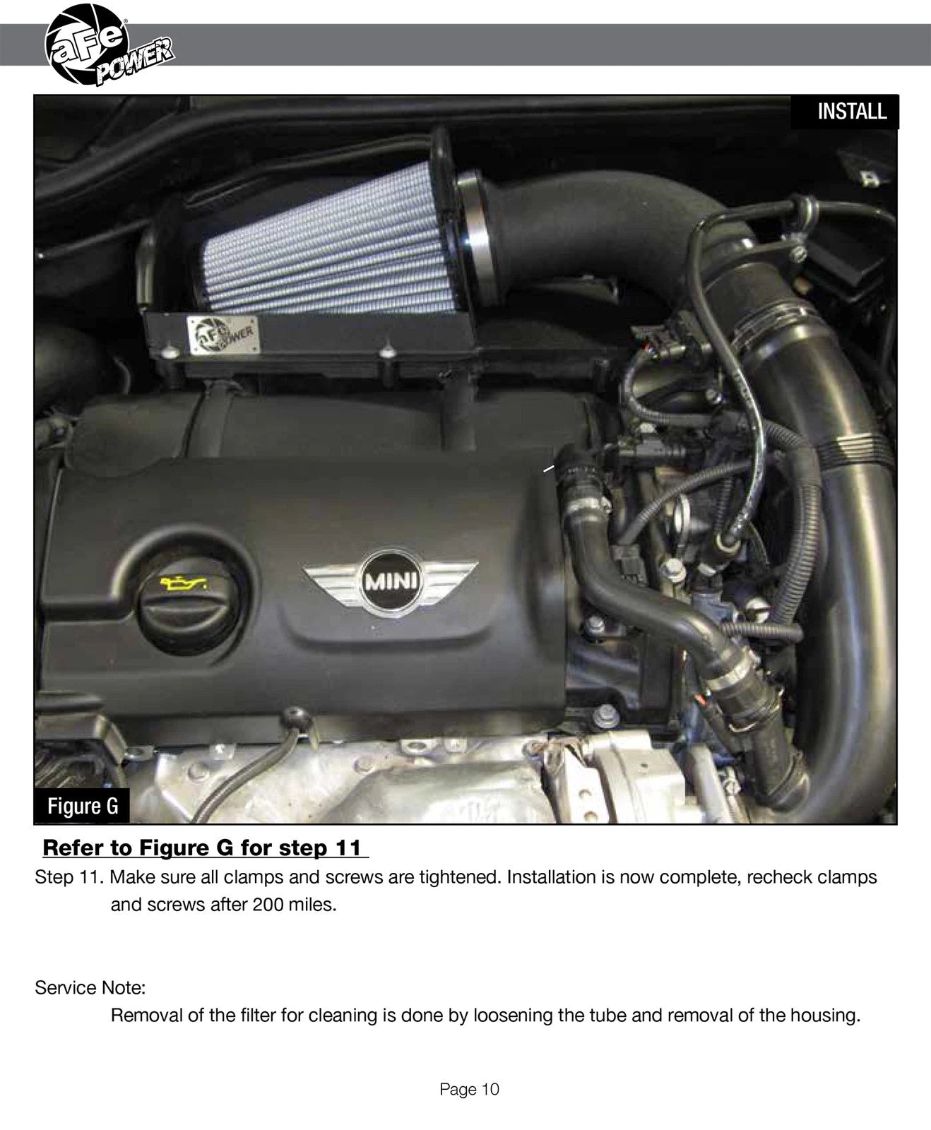 aFe MagnumFORCE Intake Stage-2 Pro DRY S 11-13 Mini Cooper S L4-1.6L (Turbo)