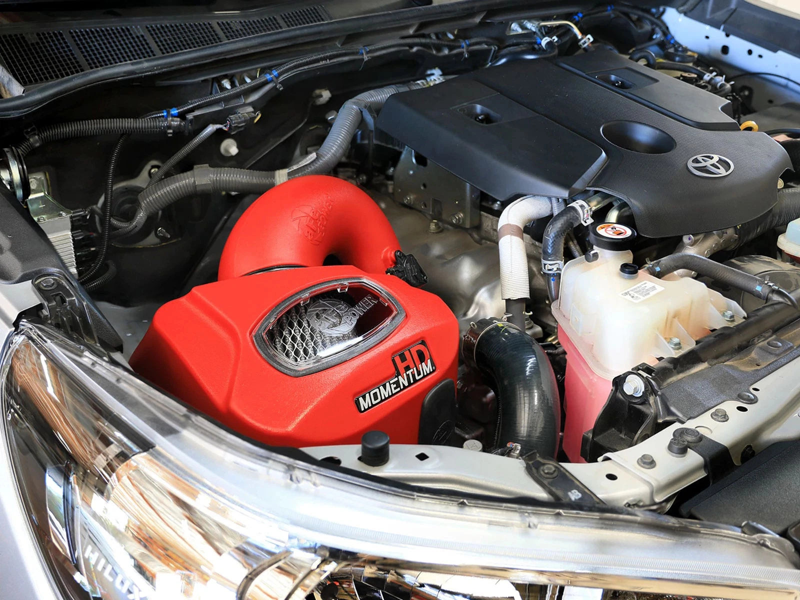 aFe 15-25 Toyota Hilux L4-2.4/2.8L (td) Momentum HD Cold Air Intake System Red w/ Pro DRY S Filter