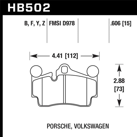 Hawk Porsche / Volkswagen HPS Street Rear Brake Pads