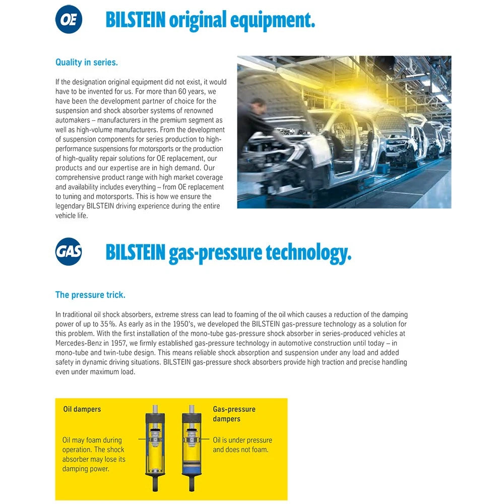 Bilstein B4 1997 Jaguar XK8 Base Rear 46mm Monotube Shock Absorber