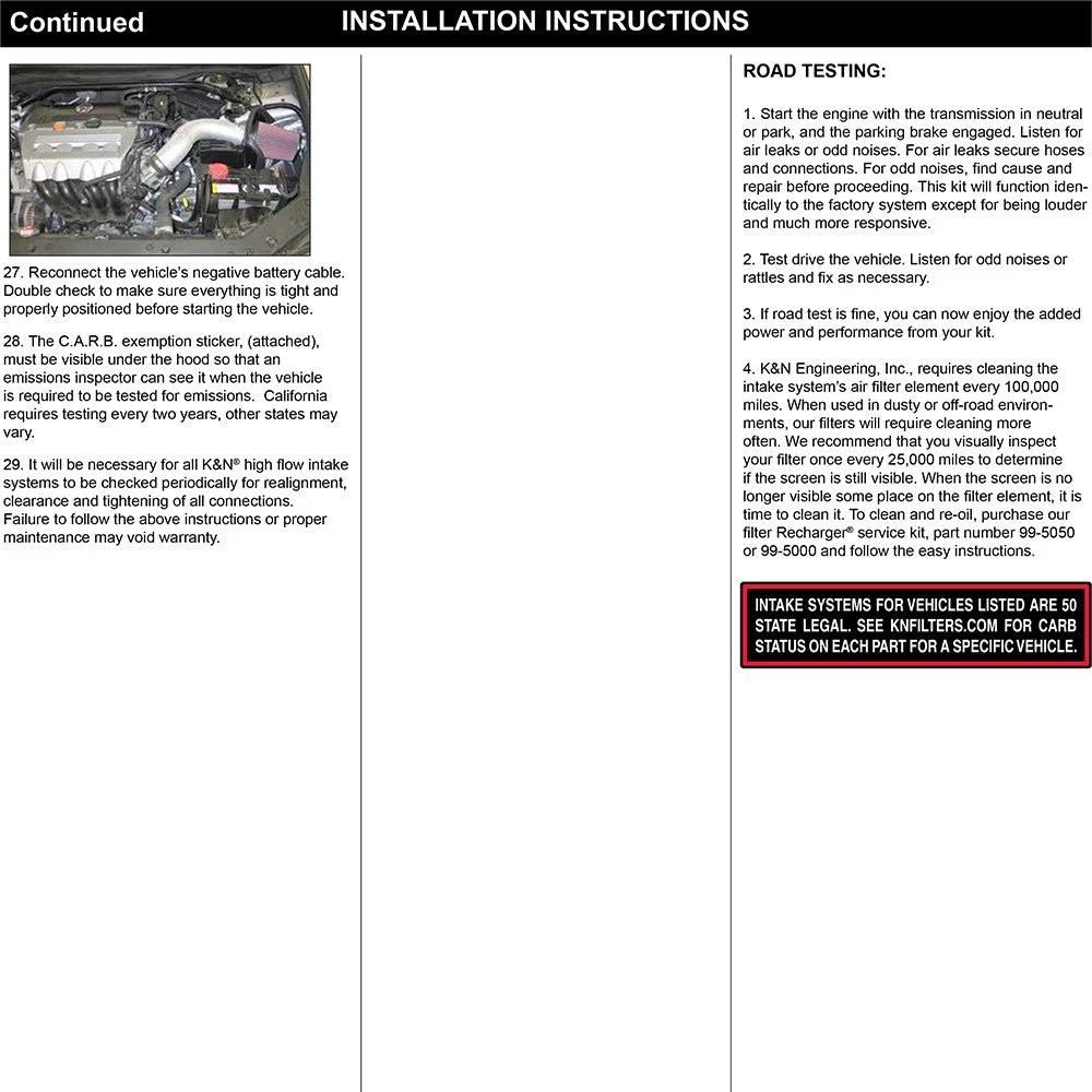 K&N 09 Acura TSX 2.4L Silver Typhoon Intake