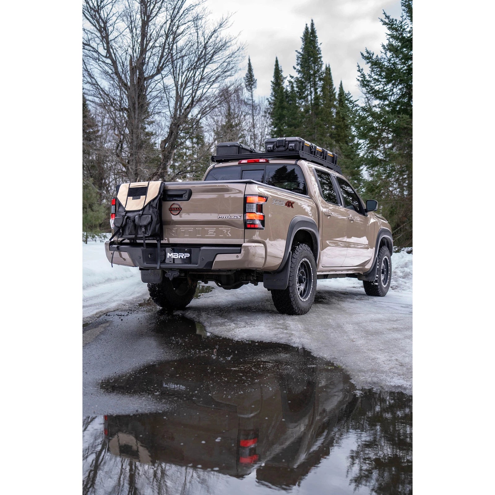 MBRP 22-23 Nissan Frontier 3.8L 3in Tip 3in Cat Back Turndown Exit Street Profile - Aluminized Steel