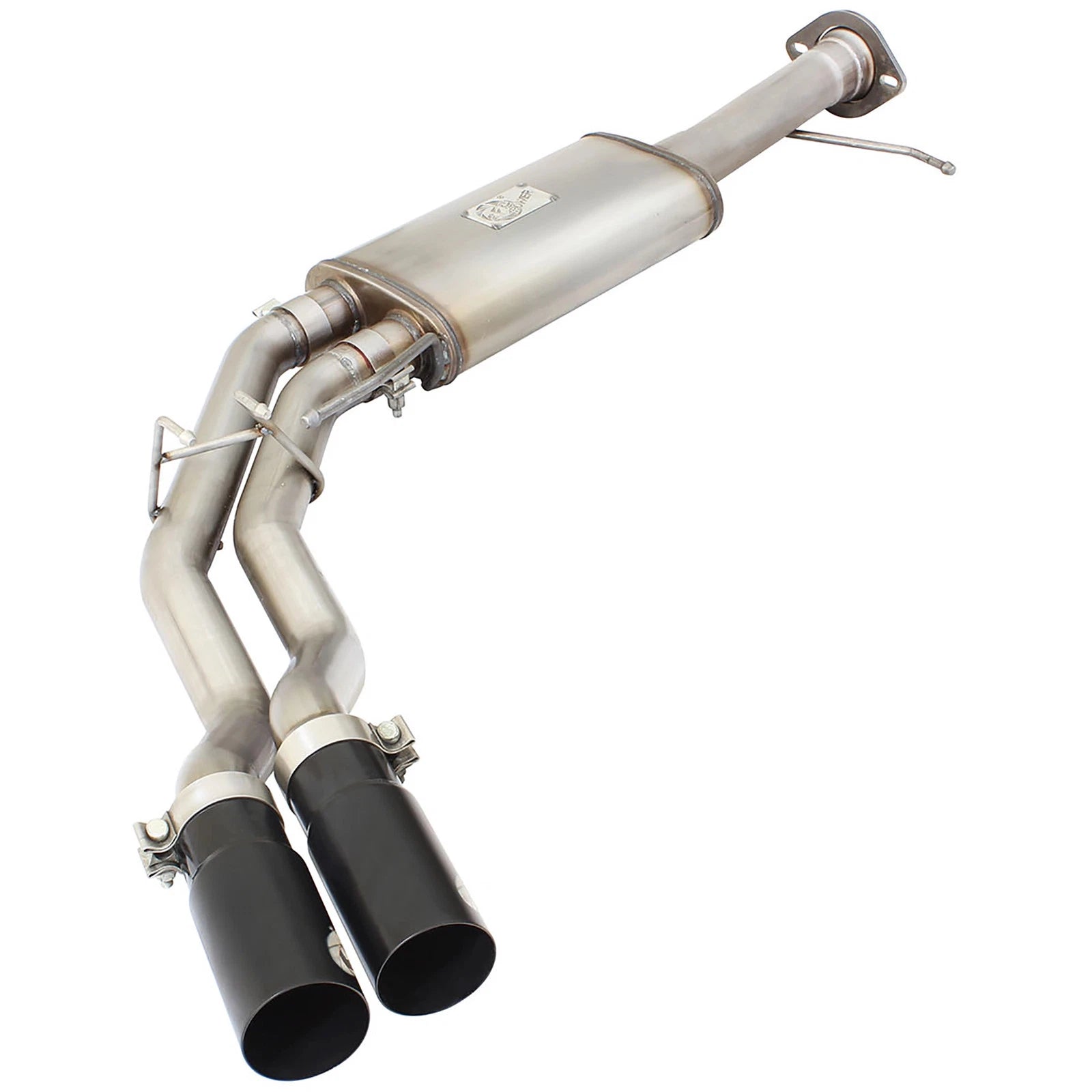 aFe Rebel Series Exhaust SS Front Side Exit CB w/ Black Tips 10-14 Ford F150 Ecoboost V8 6.2L