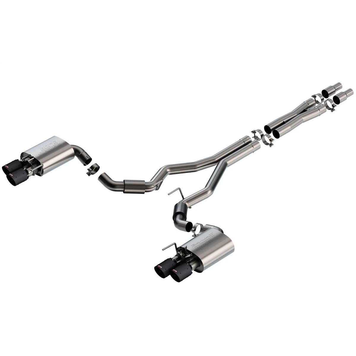 Borla 2024 Ford Mustang GT 5.0L V8 w/ Active Exhaust S-Type Cat-Back Exhaust System - Carbon Fiber