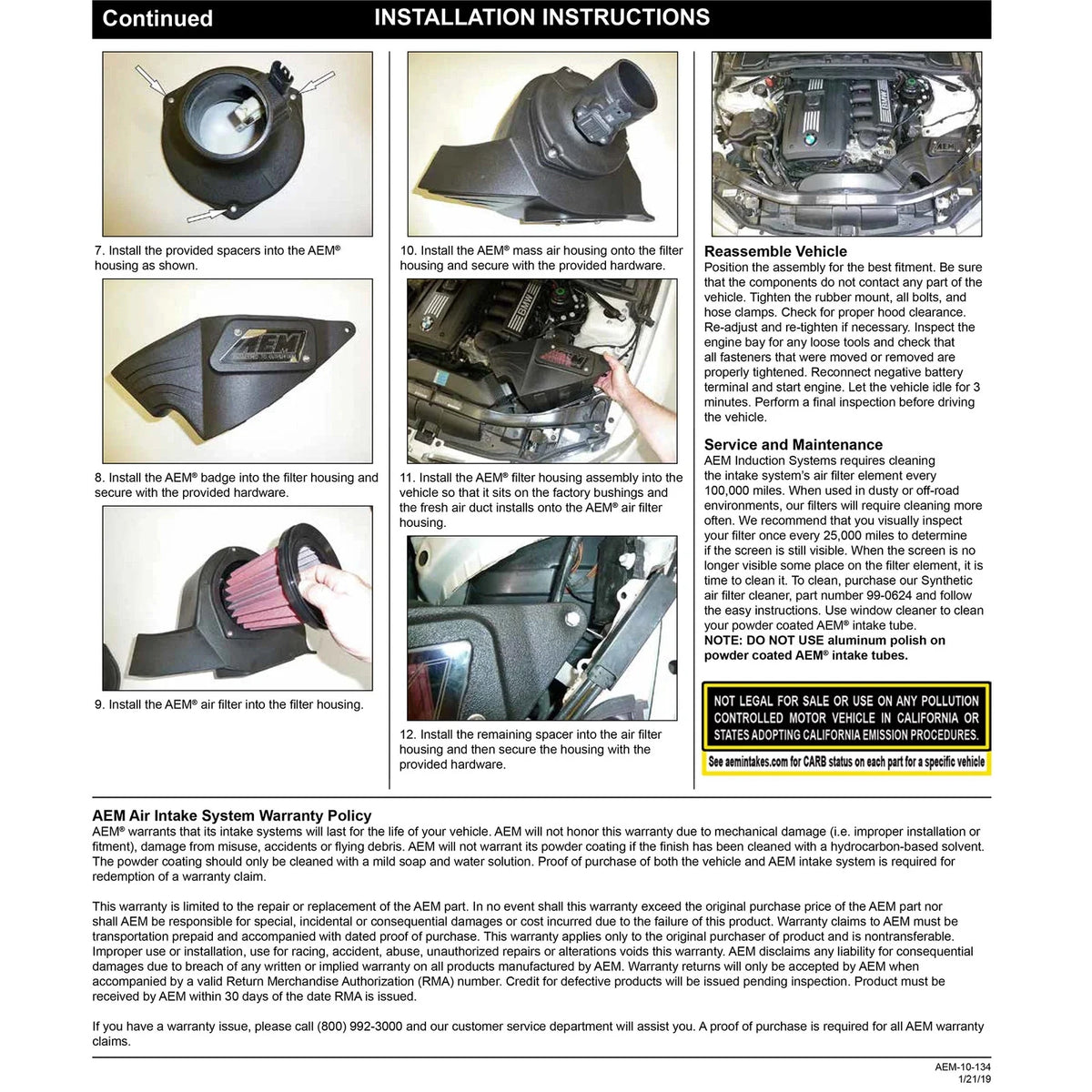 AEM 07-13 BMW 328i L6-3.0L F/I Cold Air Intake
