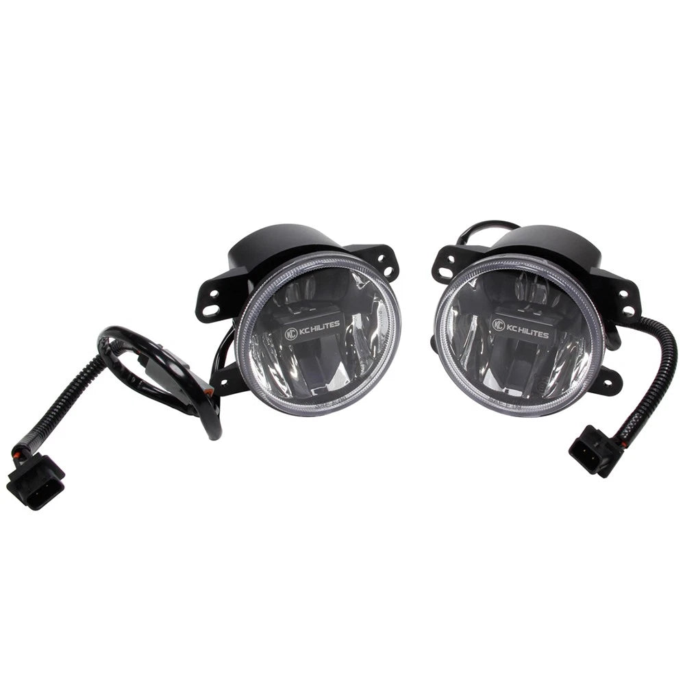 KC HiLiTES 10-18 Jeep JK 4in. Gravity G4 LED Light 10w SAE/ECE Clear Fog Beam (Pair Pack System)