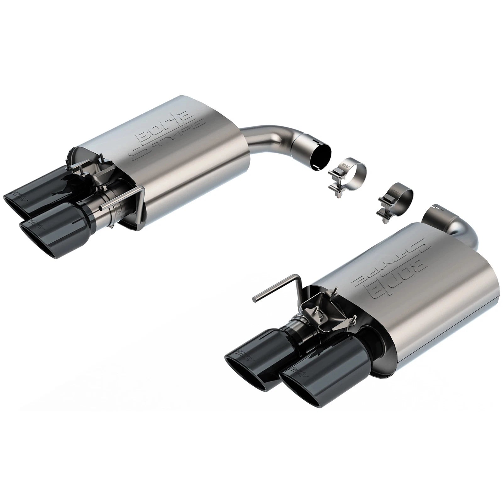 Borla 2024 Ford Mustang GT 5.0L V8 w/ Active Exhaust S-Type Axle-Back Exhaust System - Black Chrome