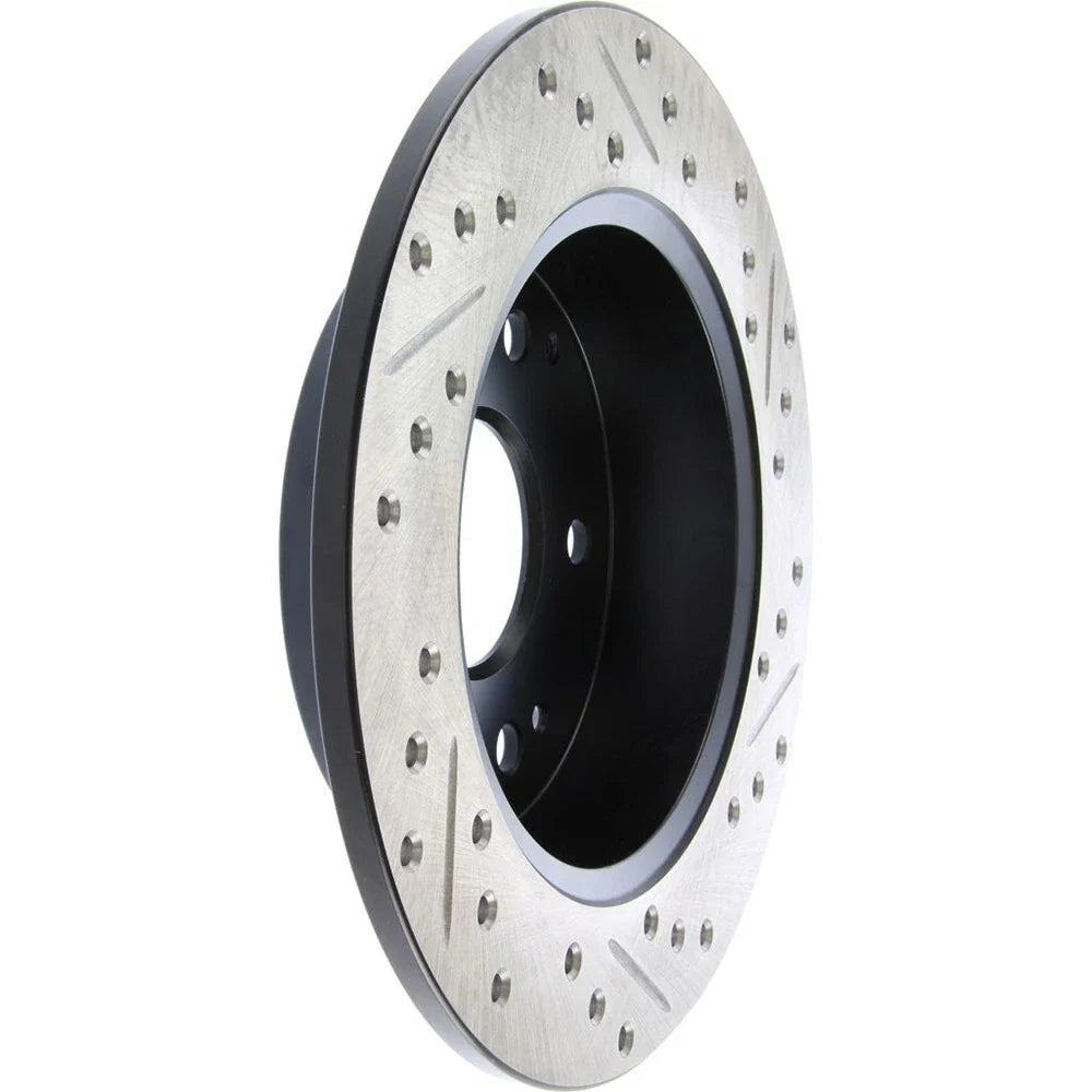 StopTech 02-06 Acura RSX Incl. Type S / 97-01 Integra Type R Slotted & Drilled Right Rear Rotor