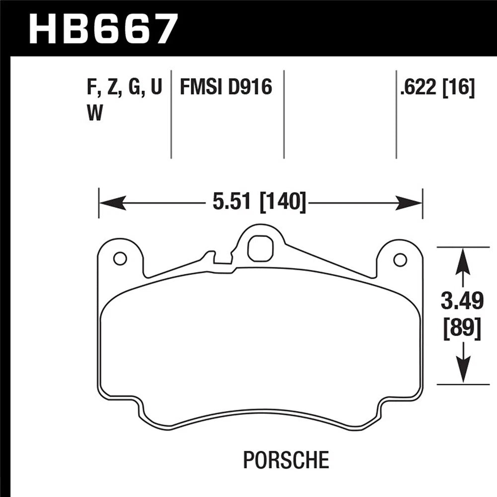 Hawk 02-05 Porsche 911 Carrera 4 Turbo Look/Carrera 4S Front HPS Street Brake Pads