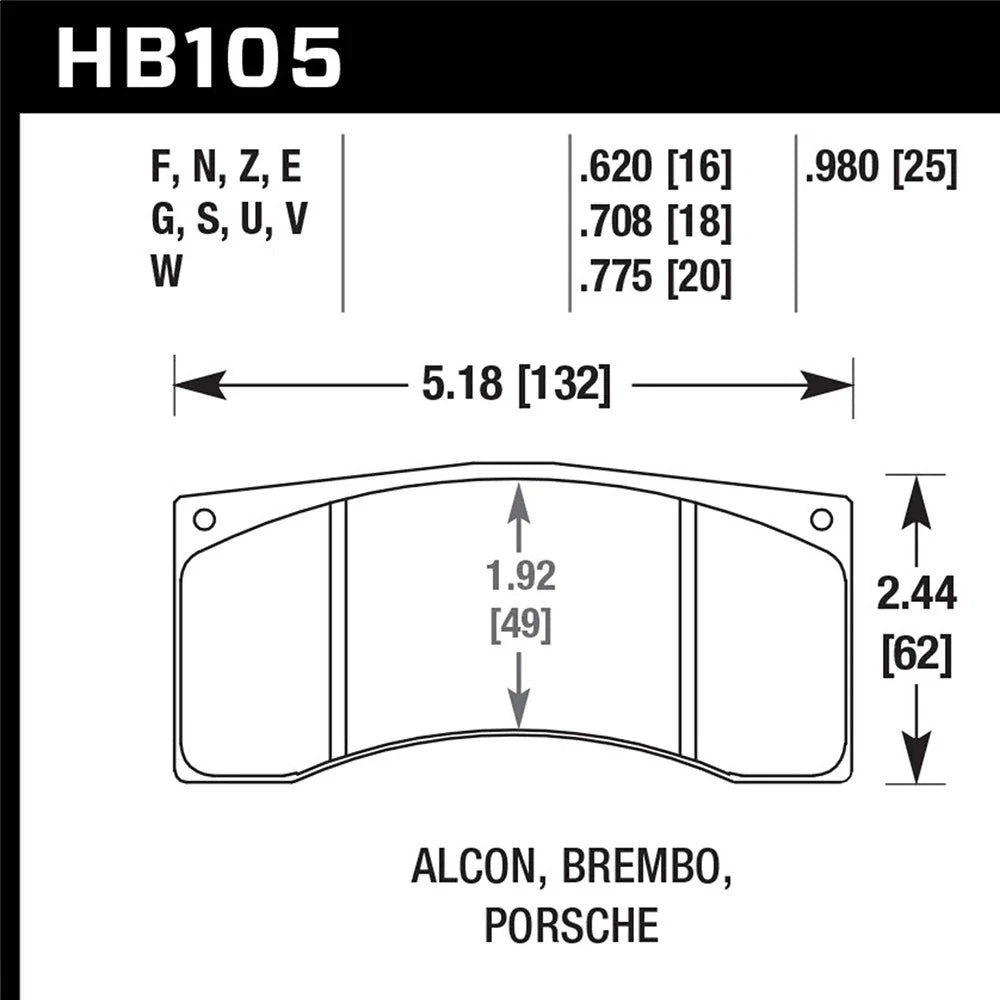 Hawk Alcon B Caliber HPS Street Brake Pads