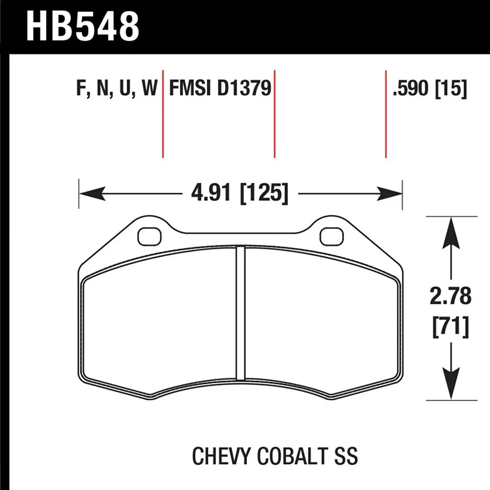 Hawk Renault Clio / Cobalt SS HPS Street Front Brake Pads