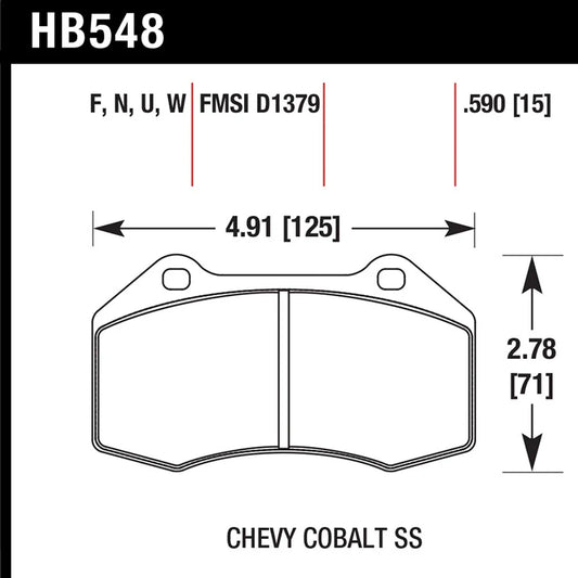 Hawk Renault Clio / Cobalt SS HPS Street Front Brake Pads