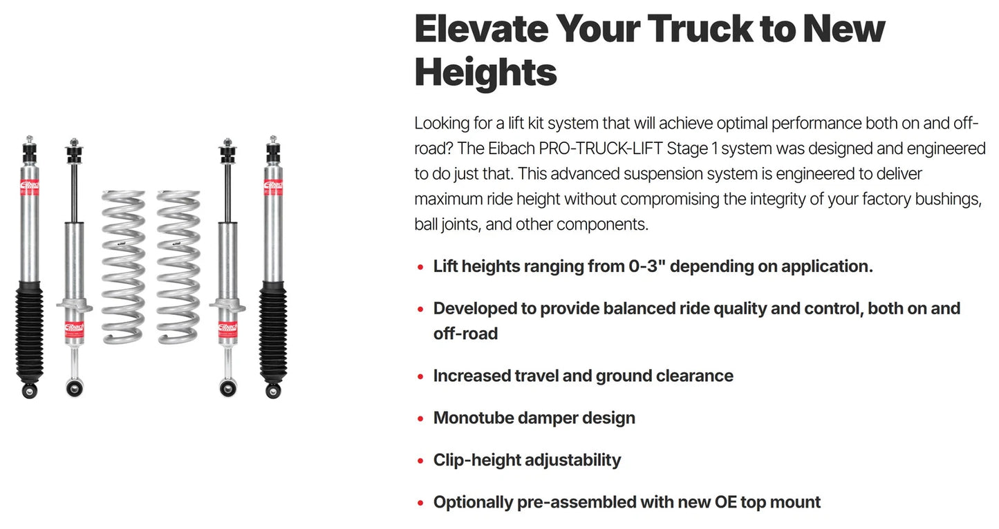Eibach 98-07 Toyota Land Cruiser Pro-Truck Lift Kit