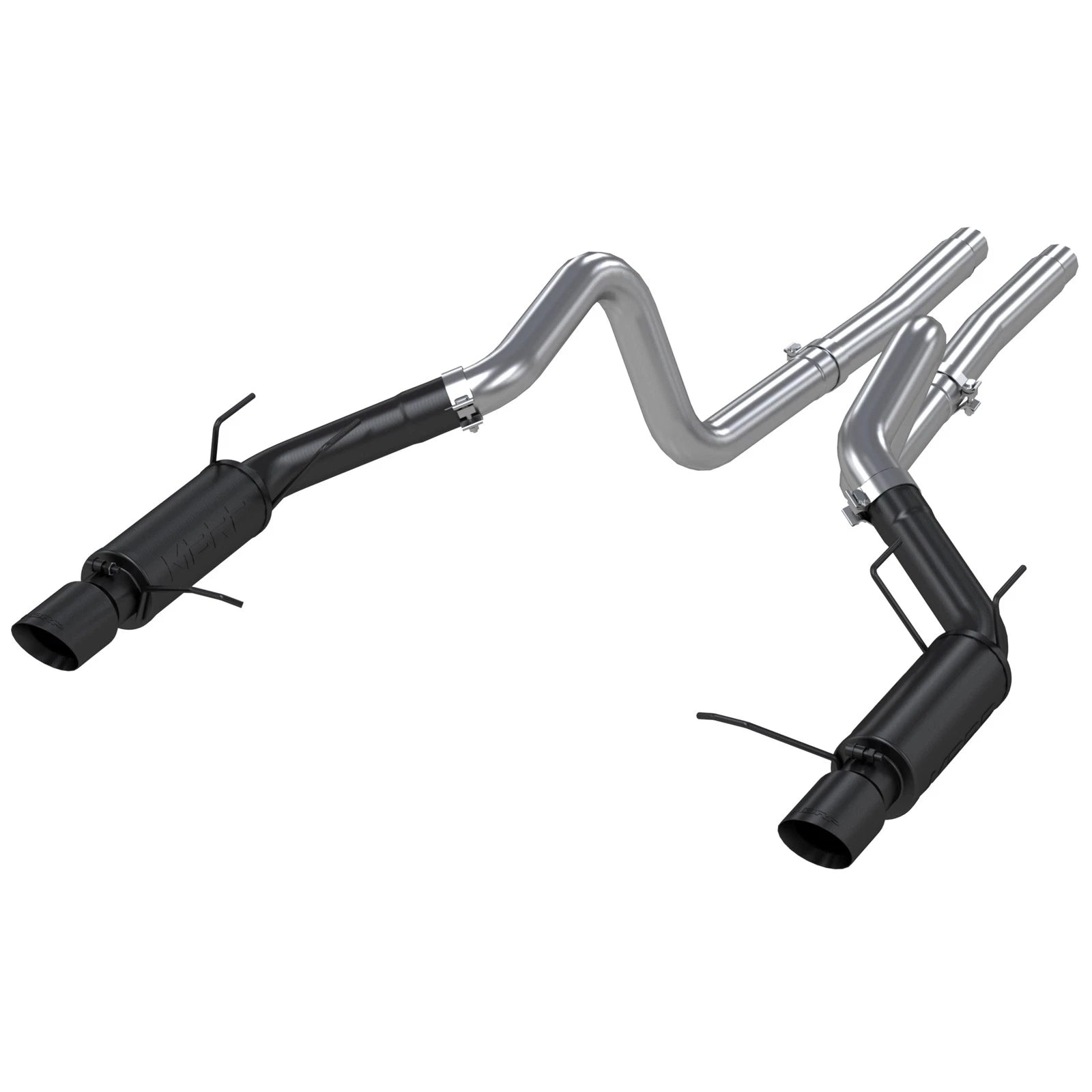 MBRP 11-14 Ford Mustang GT 5.0L 3in Cat Back Dual Split Rear Race Version 4in Tips - Black