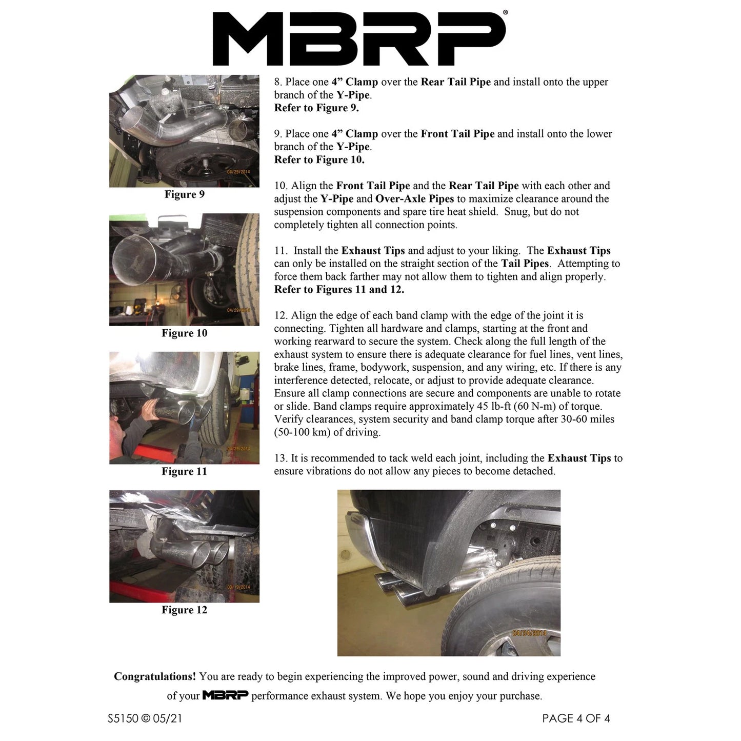 MBRP 14-16 Ram 2500/3500 6.4L 4in AL Single Side Dual Outlet Cat Back Exhaust