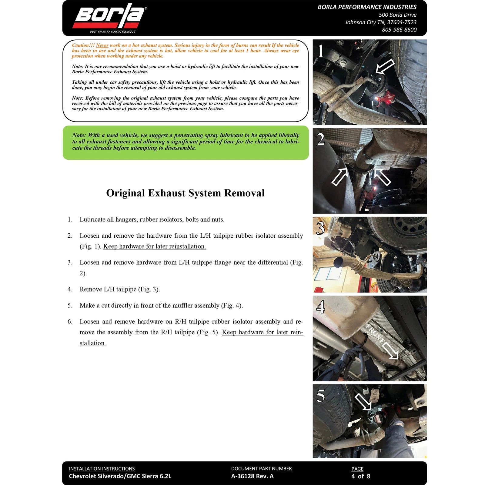 Borla 2024 Chevrolet/GMC 1500 ZR2 & AT4X 6.2L V8 4WD 4DR ATAK Catback Exhaust w/ Turndown Tips
