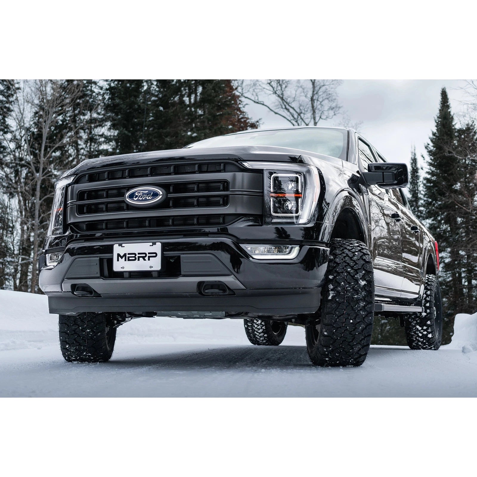 MBRP 2021+ Ford F150 2.7L/3.5L/5.0L 4in Aluminized Steel Cat-Back - RACE VERSION