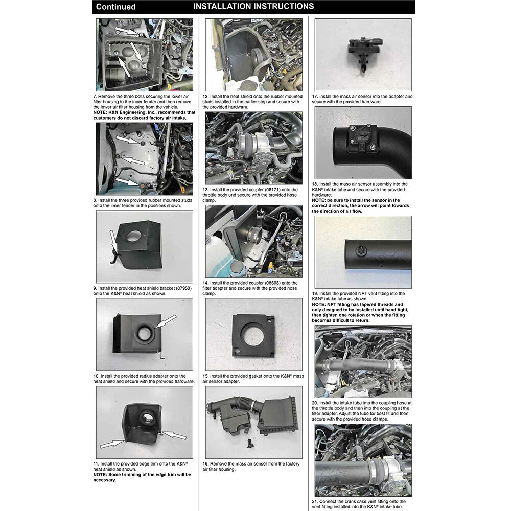 K&N 2016 Toyota Tacoma V6 3.5L AirCharger Performance Intake