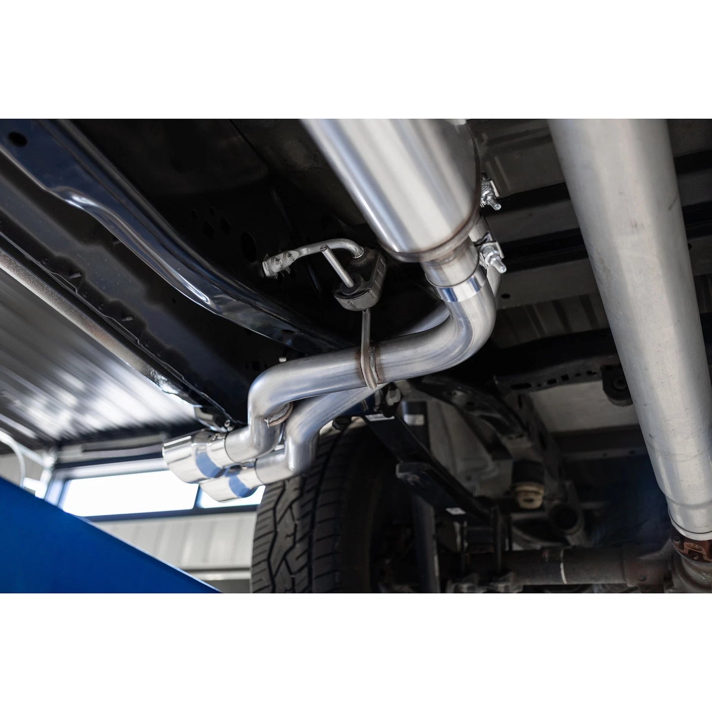 MBRP 2021+ Ford F150 Aluminized Dual Pre-Axle (Street Profile) 2.5in OD Tips 3in Cat Back Exhaust