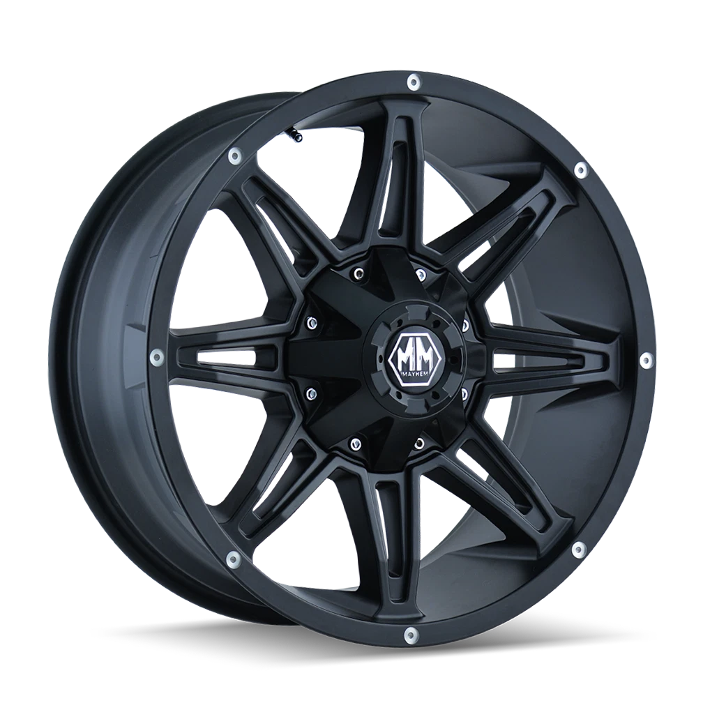 Mayhem 8090 Rampage 18x9 / 6x135 BP / 18mm Offset / 106mm Hub Matte Black Wheel