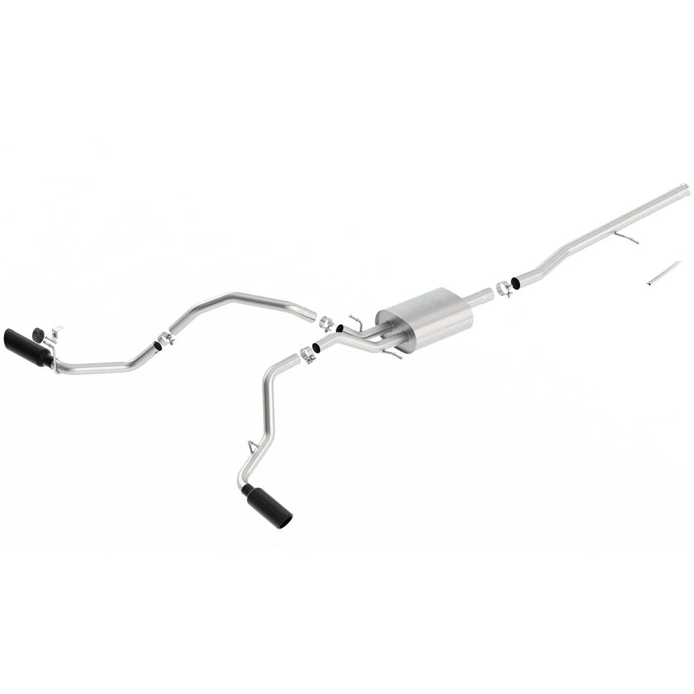 Borla 14-16 Chevrolet Silverado 1500 5.3L ATAK Catback Exhaust w/ Black Chrome Tips