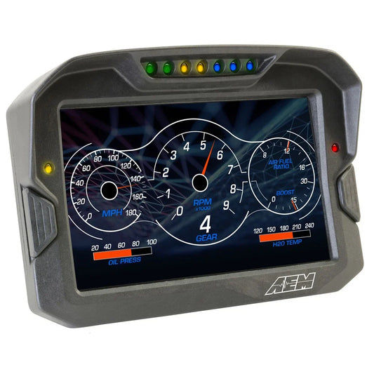 AEM CD-7 Non Logging GPS Enabled Race Dash Carbon Fiber Digital Display w/o VDM (CAN Input Only)