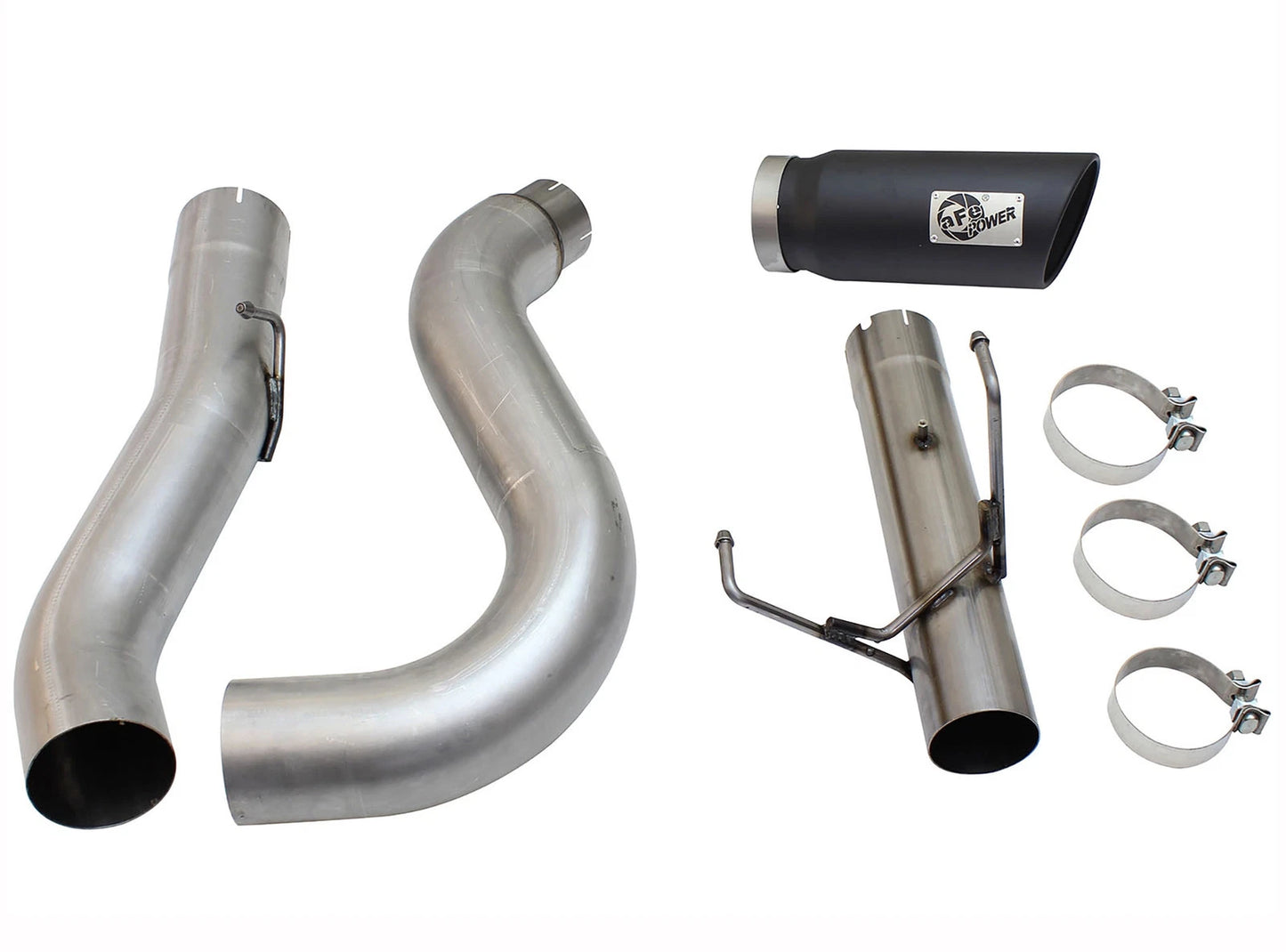 aFe MACHForce XP Exhaust Large Bore 5in DPF-Back Alu. 13-15 Dodge Trucks L6-6.7L (td) *Black Tip