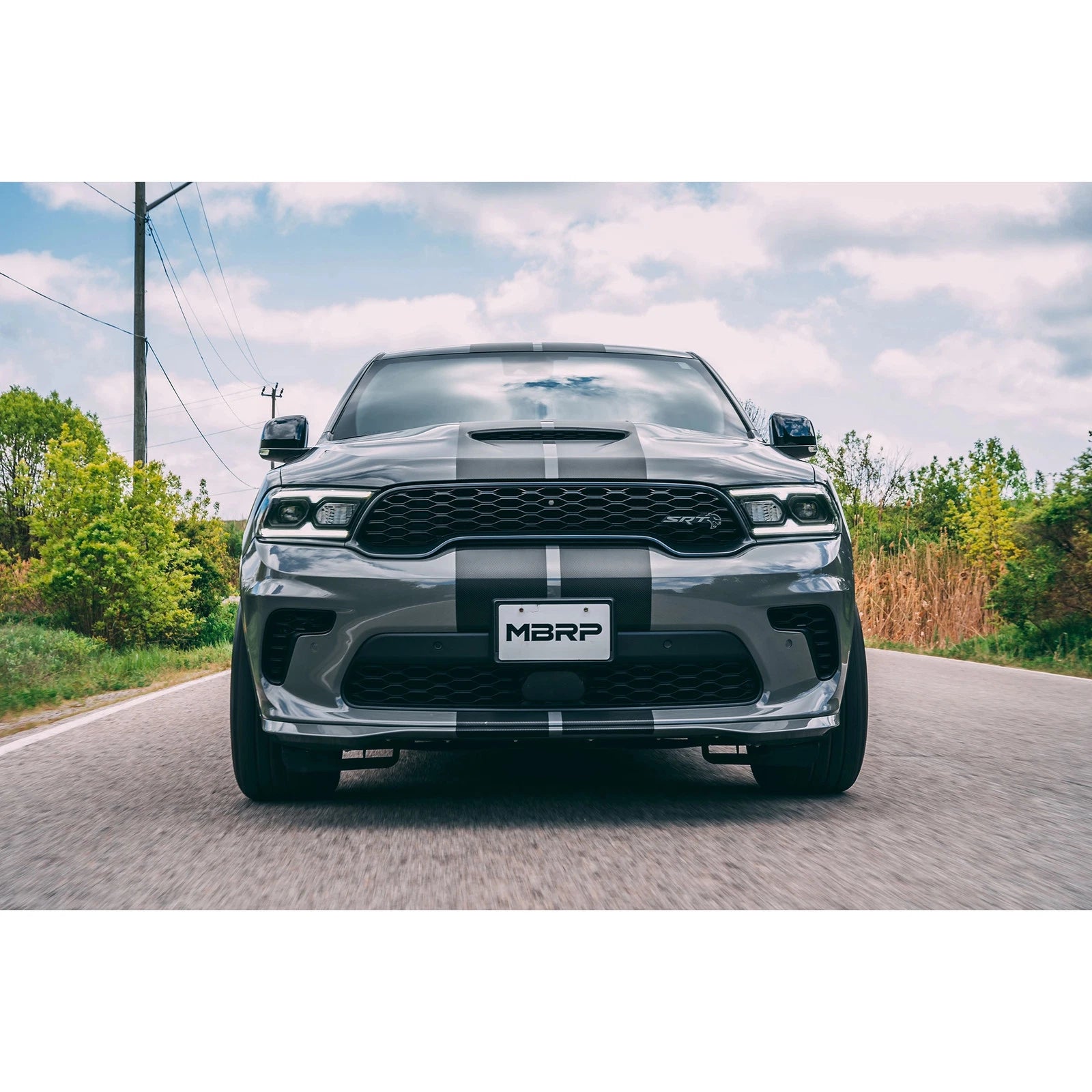 MBRP 18-23 Dodge Durango SRT 6.4L Armor Pro T304 SS 3in Cat Back Exhaust Dual Rear Exit w/ CF Tips