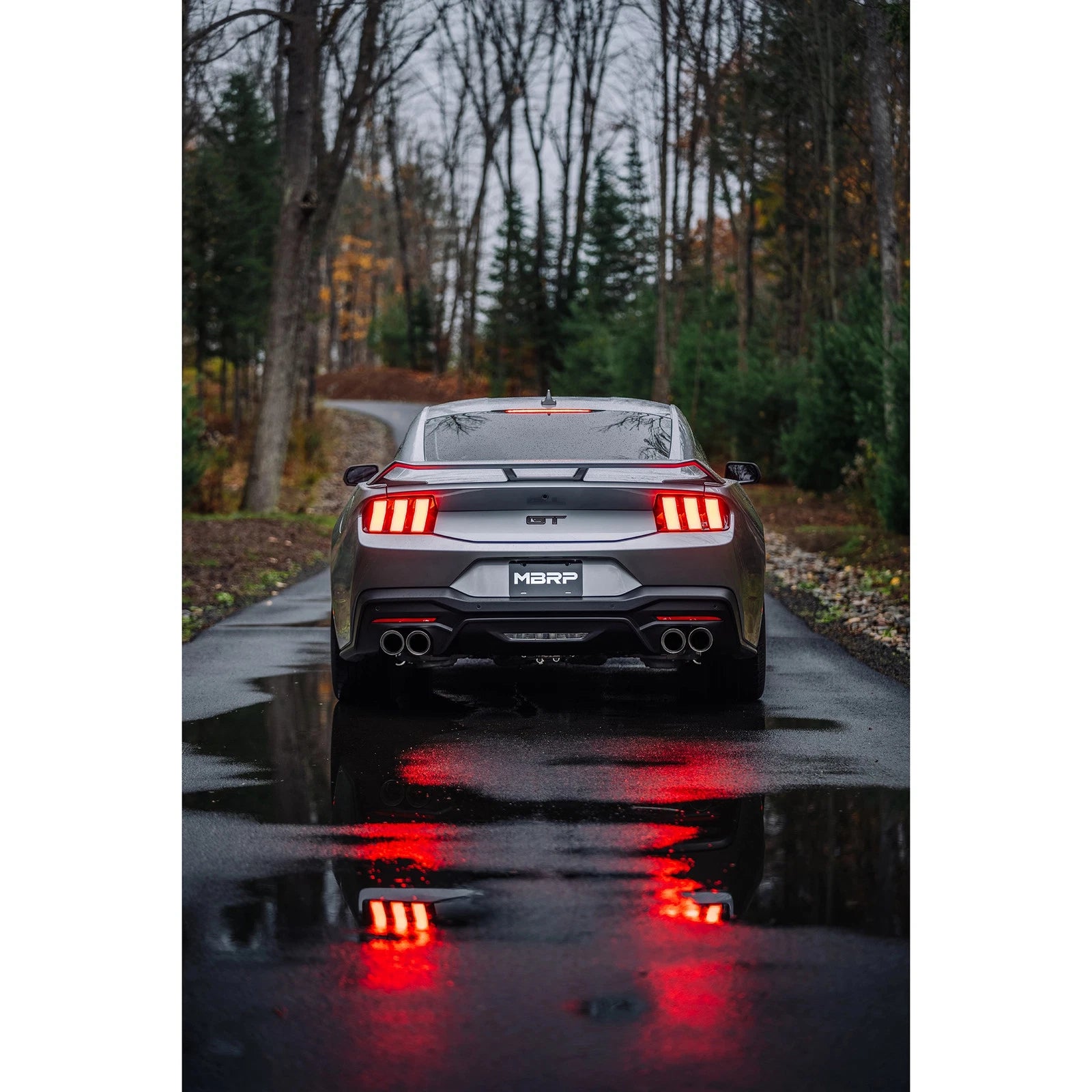 MBRP 2024+ Ford Mustang 5.0L T304 SS 3in Cat-Back Dual Split Exhaust w/ Quad Tips (Valve Delete)