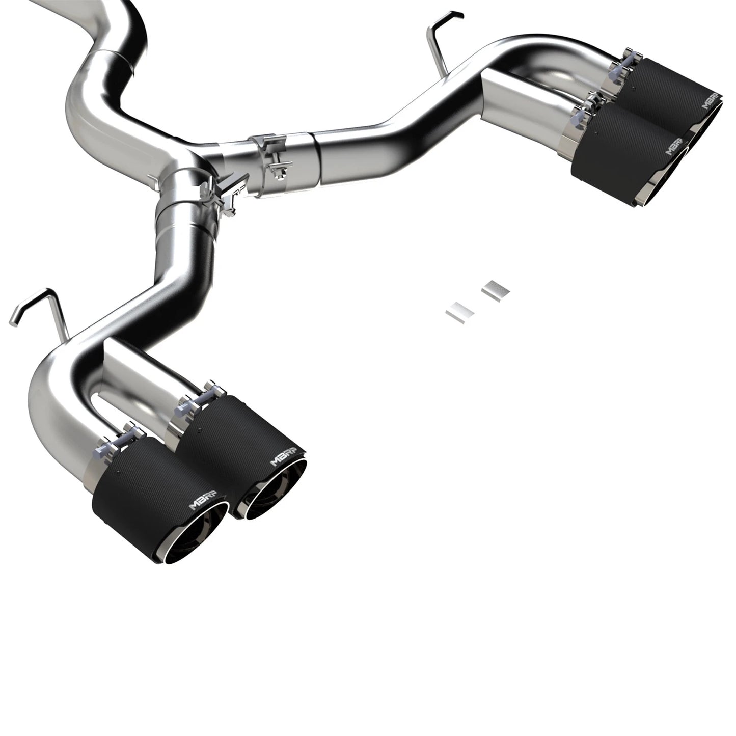 MBRP 2022 Volkswagen Golf R MK8 3in Cat-Back Quad Rear w/ Carbon Fiber Tips Valve Delete Exhaust