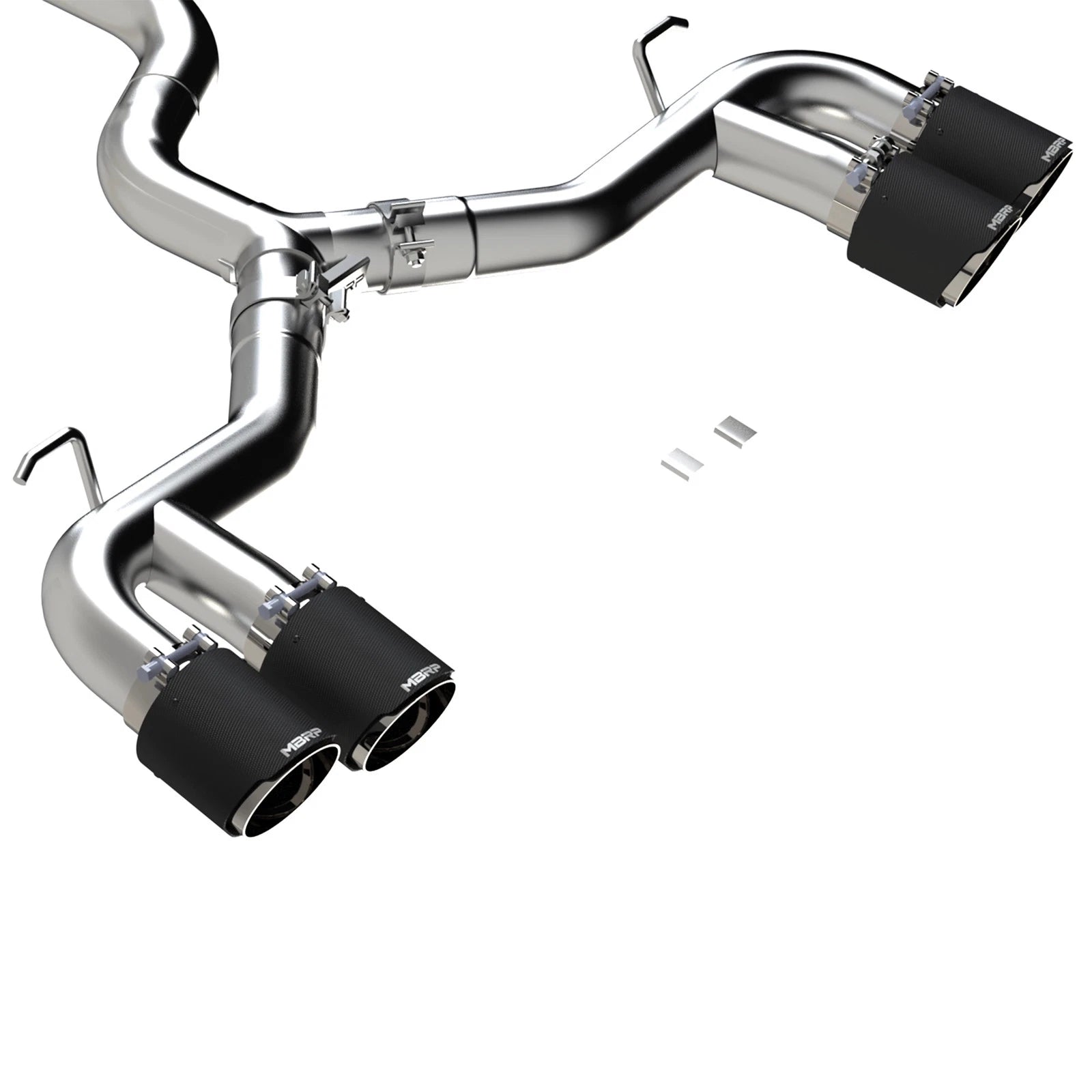 MBRP 2022 Volkswagen Golf R MK8 3in Cat-Back Quad Rear w/ Carbon Fiber Tips Valve Delete Exhaust