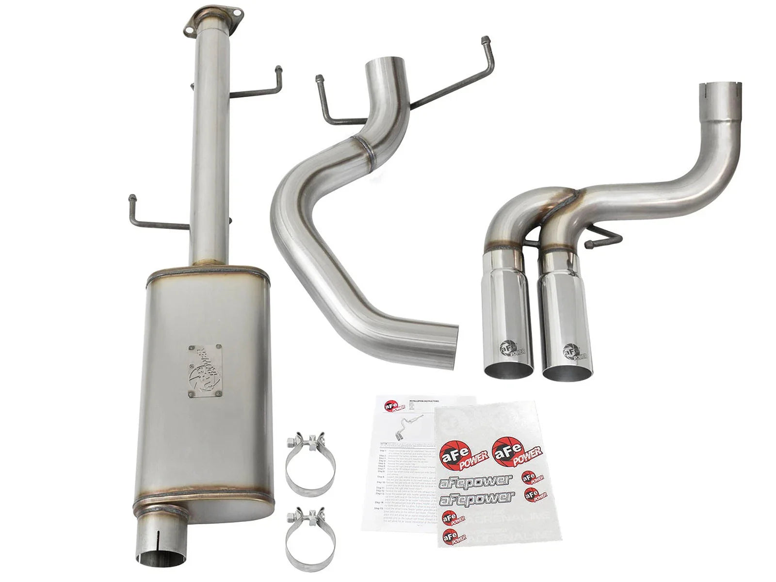 aFe Rebel Series 3in Stainless Steel Cat-Back Exhaust System w/Polished Tips 07-14 Toyota FJ Cruiser